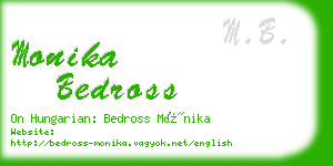 monika bedross business card